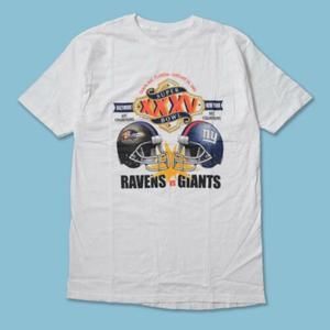2001 Super Bowl New York Giants Vs Baltimore Ravens Sport Shirt 90S Full